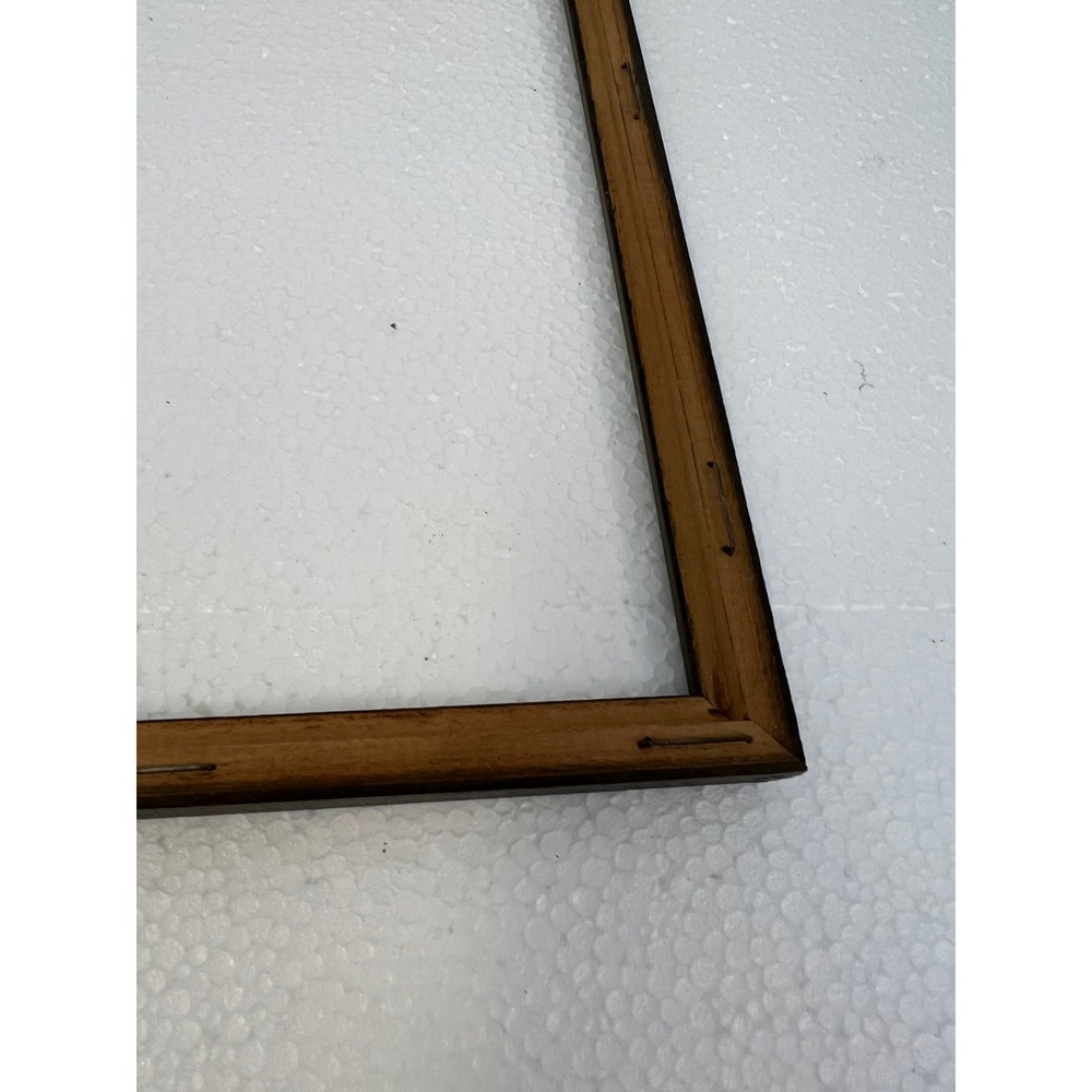 Vintage Carved Wood Picture Frame Art Deco Border Dark Brown 7.5x10 Inch antique - Picture 9 of 9